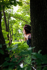 A girl's outfit styled after the indigenous peoples of the world. International Day of the World's...