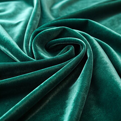 "Luxurious Green Velvet Fabric Close-Up"

