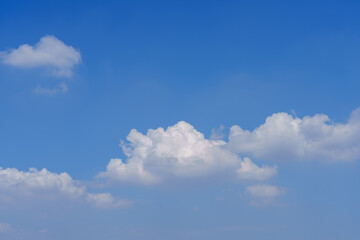 Clear sky with blue sky and white clouds