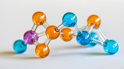 Colorful Molecular Structure Science Model Atoms