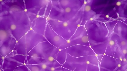 Microscopic Purple Network Abstract Art