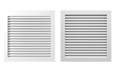 set of air duct grilles on a transparent background