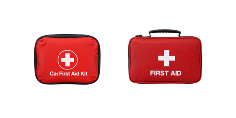set of Car first aid kit on a transparent background