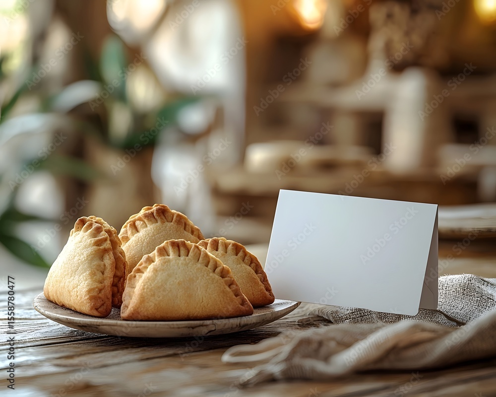 Poster a fortune cookie with a blank card inside suggesting a hidden lucky message long title a close up vi