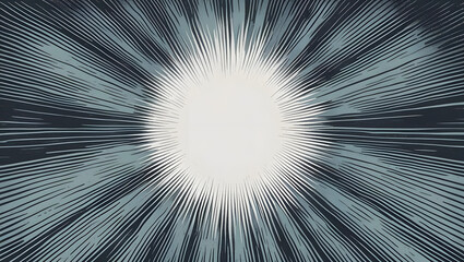 Blue radial sunburst vintage illustration
