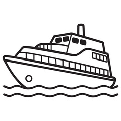 Obraz premium vector illustration of a boat