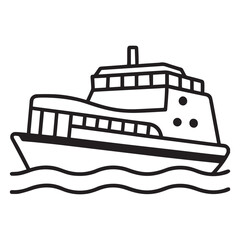 Obraz premium vector illustration of a boat