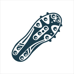 Football Cleat Sole: Detailed Studs Vector Football Cleat Detailed studs on the sole