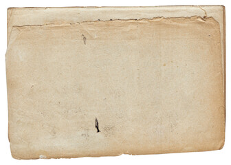 Vintage background of old ancient torn paper texture isolated