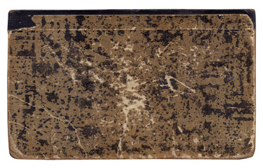 Vintage background of old book torn paper texture with scratches