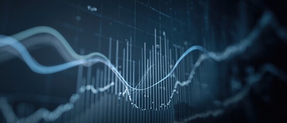 The dynamic financial data visualization showcasing market trading trends.