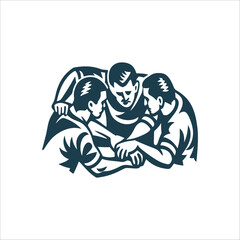 Team Huddle: Unity, Strategy, and Teamwork Huddle Group of players in a tight circle