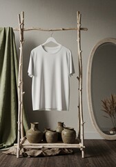 Simple White T-Shirt Mockup Perfect for Apparel Designs