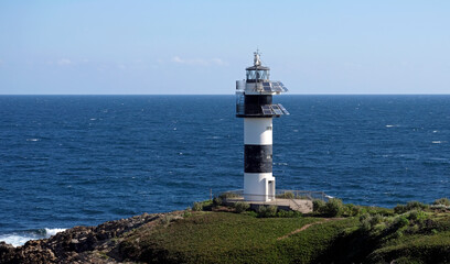 Lighthouse building at the coast of Galicia, Spain