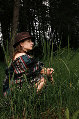 A girl's outfit styled after the indigenous peoples of the world. International Day of the World's...