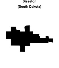 Sisseton (South Dakota) blank outline map