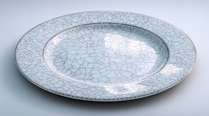 Decorative crackle pattern serving platter for elegant dining and kitchenware collection display show
