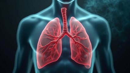 Illustration of human lungs