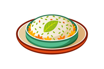 Plate and rice
