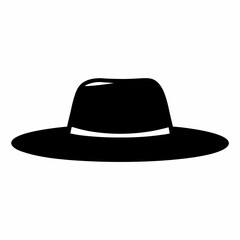 hat icon vector illustration, cowboy hat silhouette vector