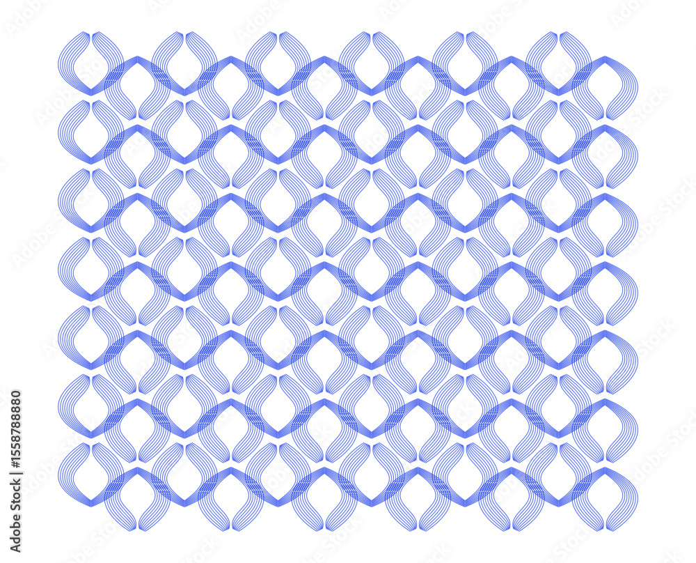 Poster abstract background with blue circles. design element wave lines guilloche curve line background cir