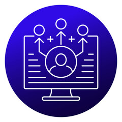 Affiliate marketing, referrals line icon