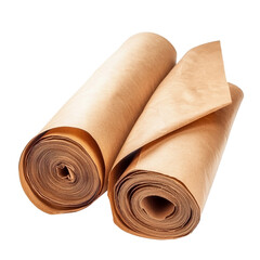 Rolled brown paper sheets parchment texture background