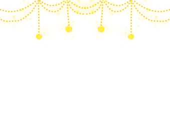 abstract background with golden lights garland on the top transparent png 