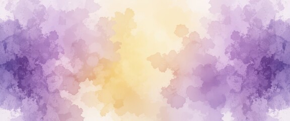 Watercolor Gradient Lavender, Pale Yellow Backdrop for Creative Designs and Text Overlay