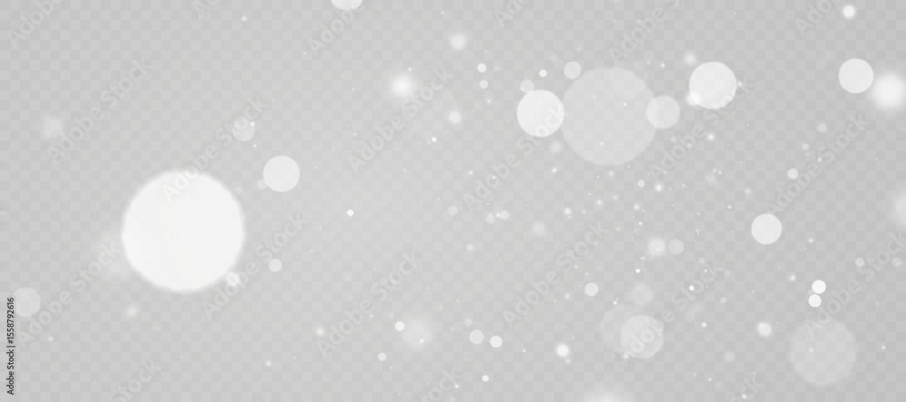Poster Light effect with lots of shiny highlights shining on transparent background for christmas new year design.	
