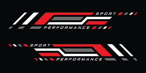 Decal stripes. Speed lines, Sports stripes, racing tuning strips and car sticker vector set. Vector illustration