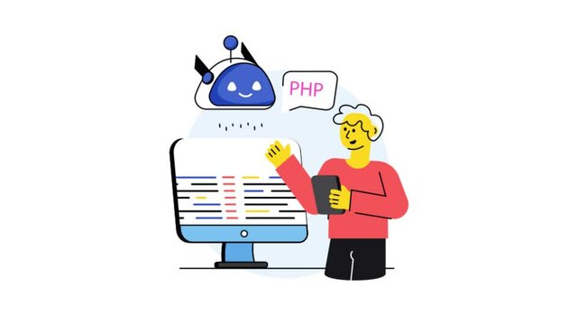 Robot Coding Mp4 Video Animated