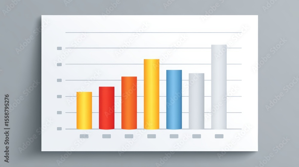 Aufkleber comprehensive data visualization, a bar chart analysis for effective business insights and strategic