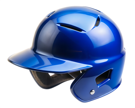  blue baseball helmet isolated on white background PNG , AI GENERATED