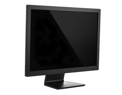 A sleek, modern computer monitor stands ready for work or entertainment, showcasing contemporary digital display