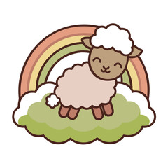 vector illustration of a sheep