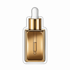 Full Gold Square Dropper Bottle