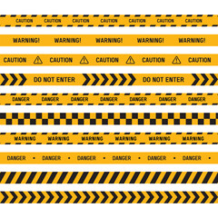 Caution and warning  tapes collection