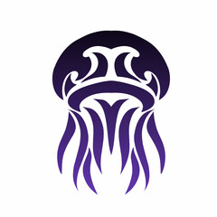 Tribal Jellyfish Vector Tattoo Design