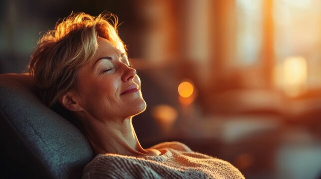 A woman receiving supportive therapy session from a professional therapist in a cozy warm lit office setting seeking mental health guidance and personal renewal - Powered by Adobe
