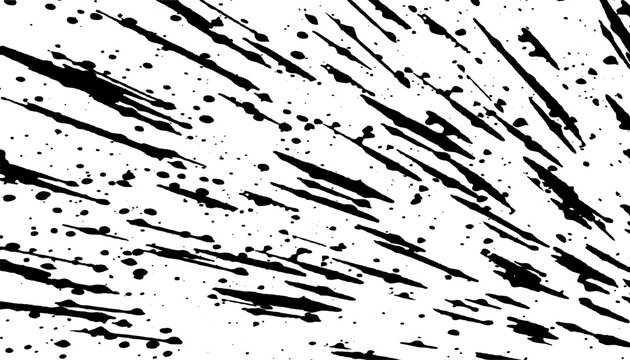 Black and white abstract and grunge spray pattern. Splatter effect for design element. Vector Format Illustration 