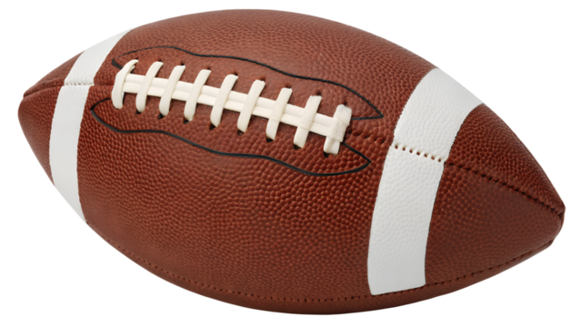 american football isolated on white