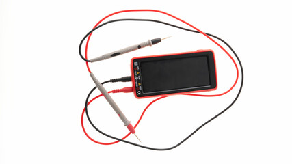 Digital multimeter on a white background