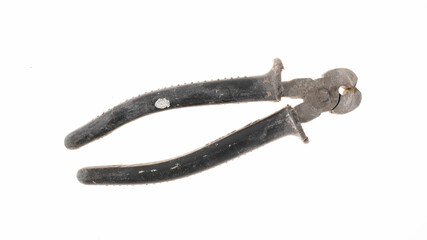 Pliers on a white background for repair tasks