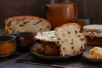 Traditional Irish Halloween Homemade fortune-telling Bairin Breac or Barmbrack Bread  or Tea Break...