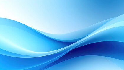 Abstract blue wave design with smooth gradients, creating a serene and modern background