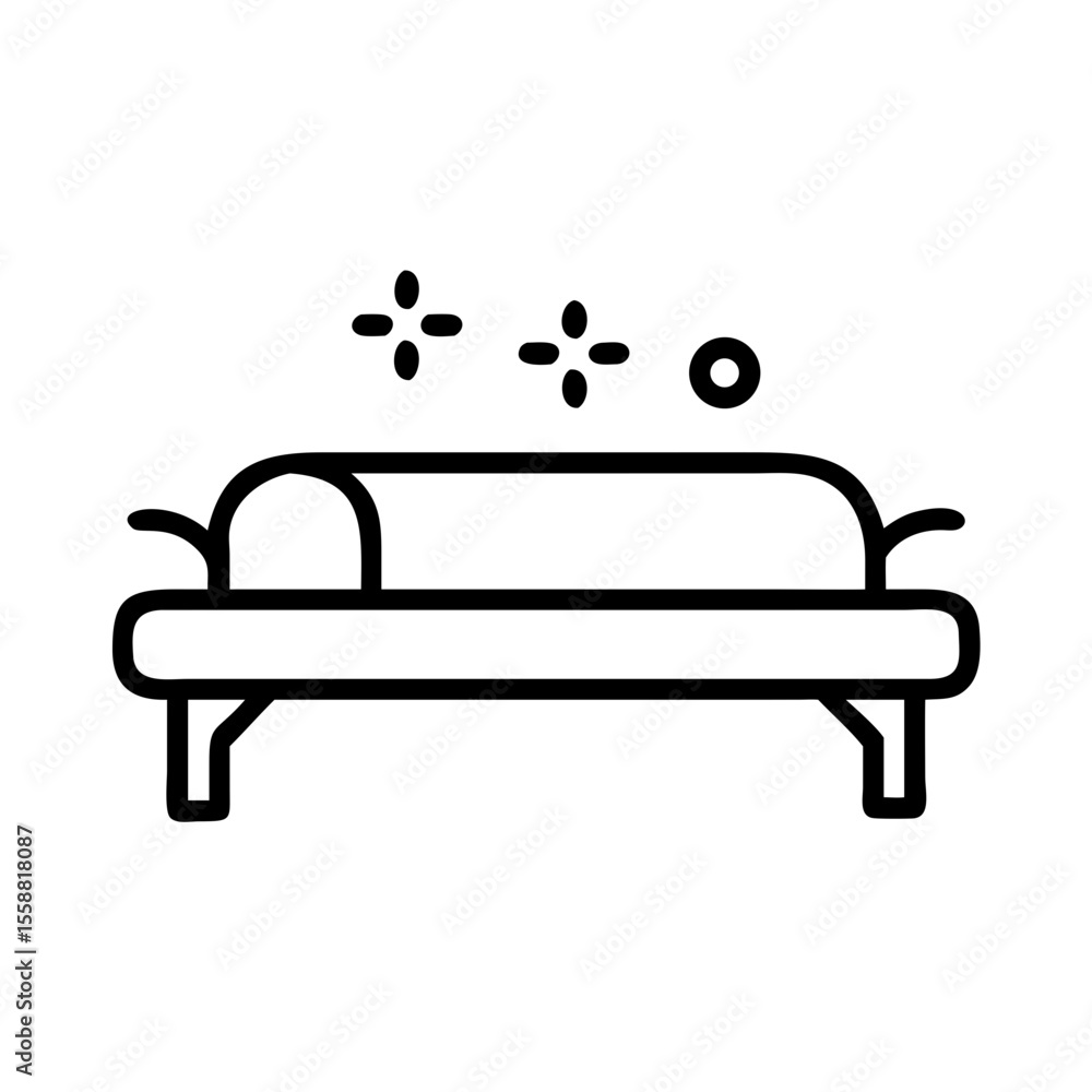 Poster simplistic sofa with clean lines and minimal design elements