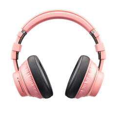 Listen in Style Stylish Pink Headphones for Immersive Audio Sound Quality on transparent background