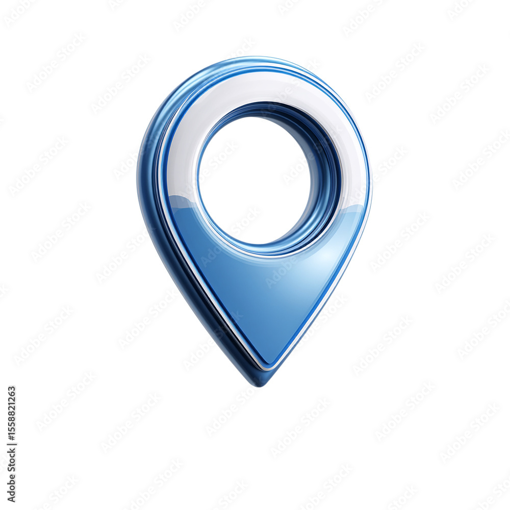 Fototapete map pointer icon on transparent background