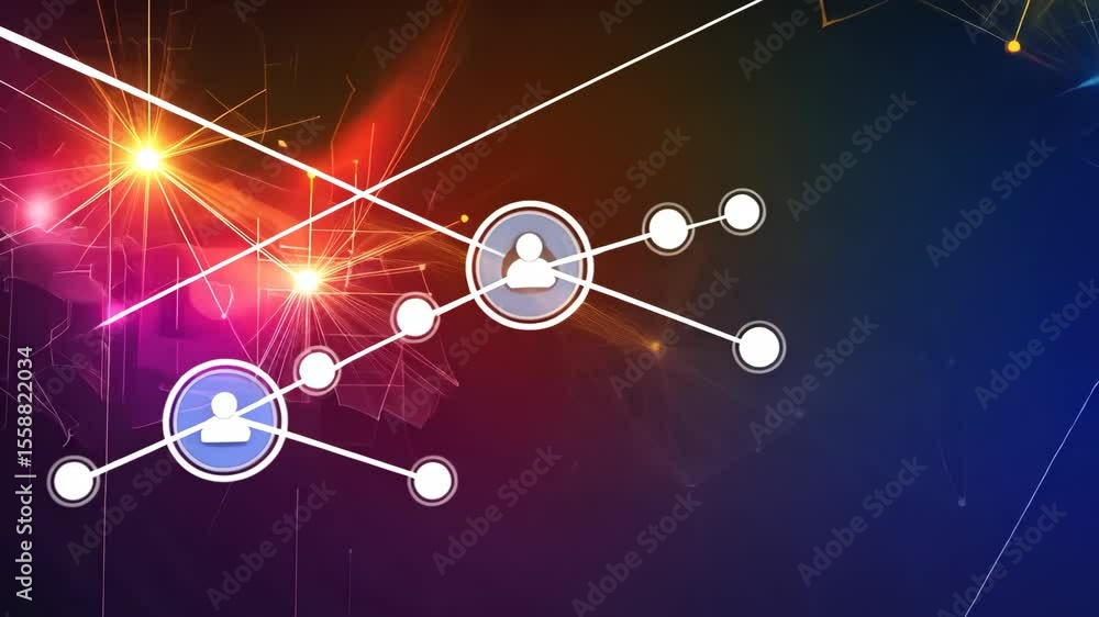 Poster abstract technology communication concept vector background, interconnected lines and nodes